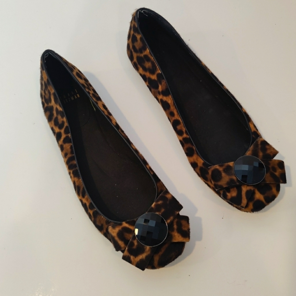 Stuart Weitzman Leopard Print Flats